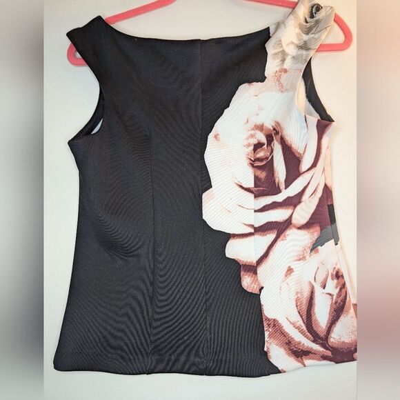 Roses top size M scuba fabric size M - Picture 3 of 5